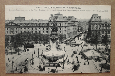 Ansichtskarte AK Paris 1911 Place de la Republique Straßenbahn Baustelle Häuser Architektur Ortsansicht Frankreich France 75 Paris